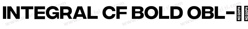 Integral CF Bold Obl字体转换